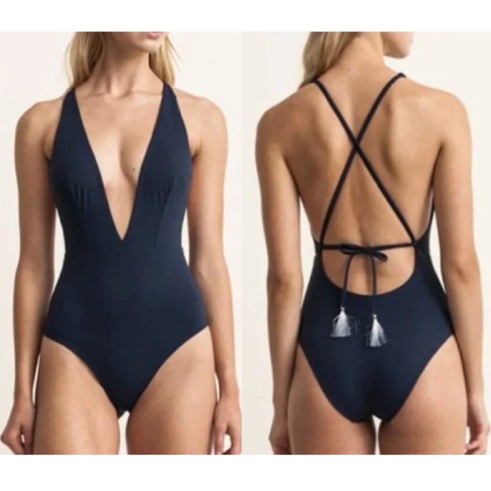 SKIN Marina One-Piece Swimsuit Blue